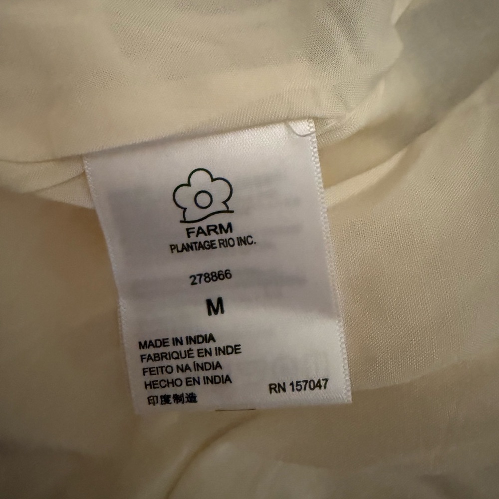 FARM Rio Yellow and White Halter Sundress - Picture 7 of 9